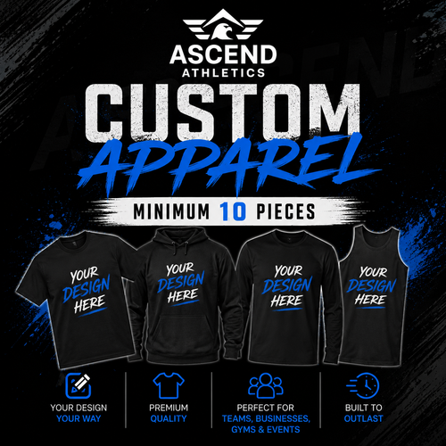 Custom Apparel Orders (Min. 10 products)
